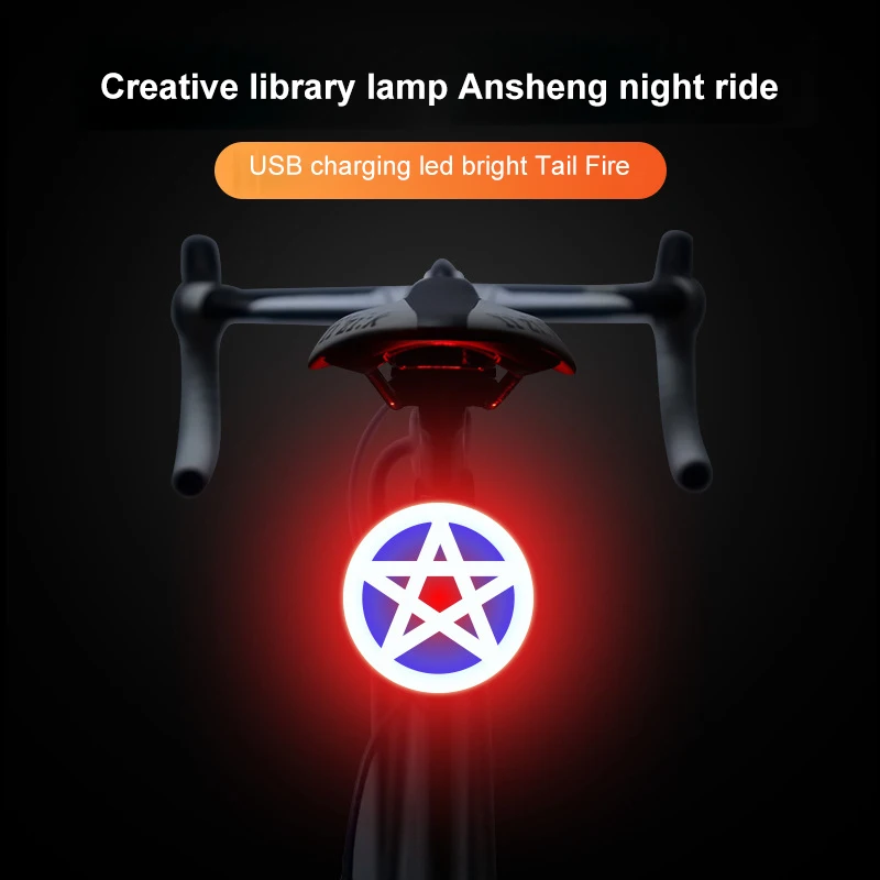 

Heart Shape LED Bike Light USB Rechargeable Rear Light Waterproof MTB Taillight 5 Mode Cycling Night Safety Warning Lamp