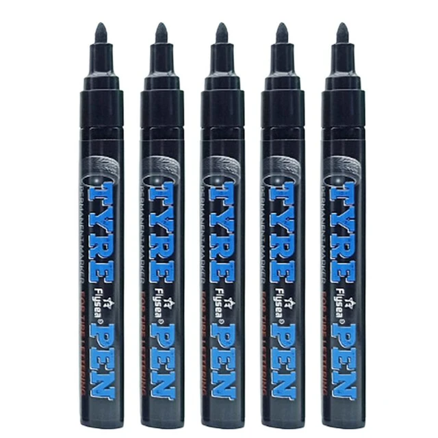 4Pcs White Tire Paint Marker Pen Waterproof For Scratch Area Paint Cover