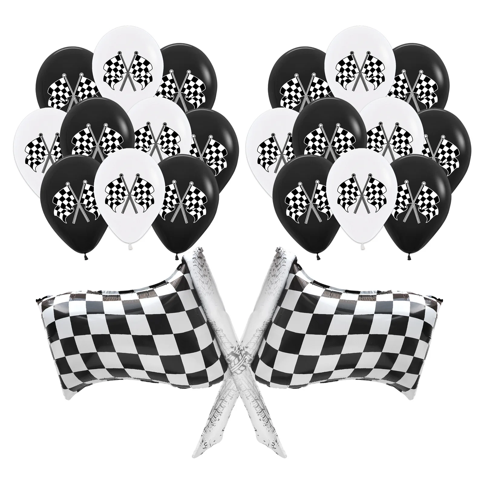 Race Car Party Decor checkered flag Race car party balloon Banner flag decor racetrack Race road kids boy Racing themed birthday party decor supplies