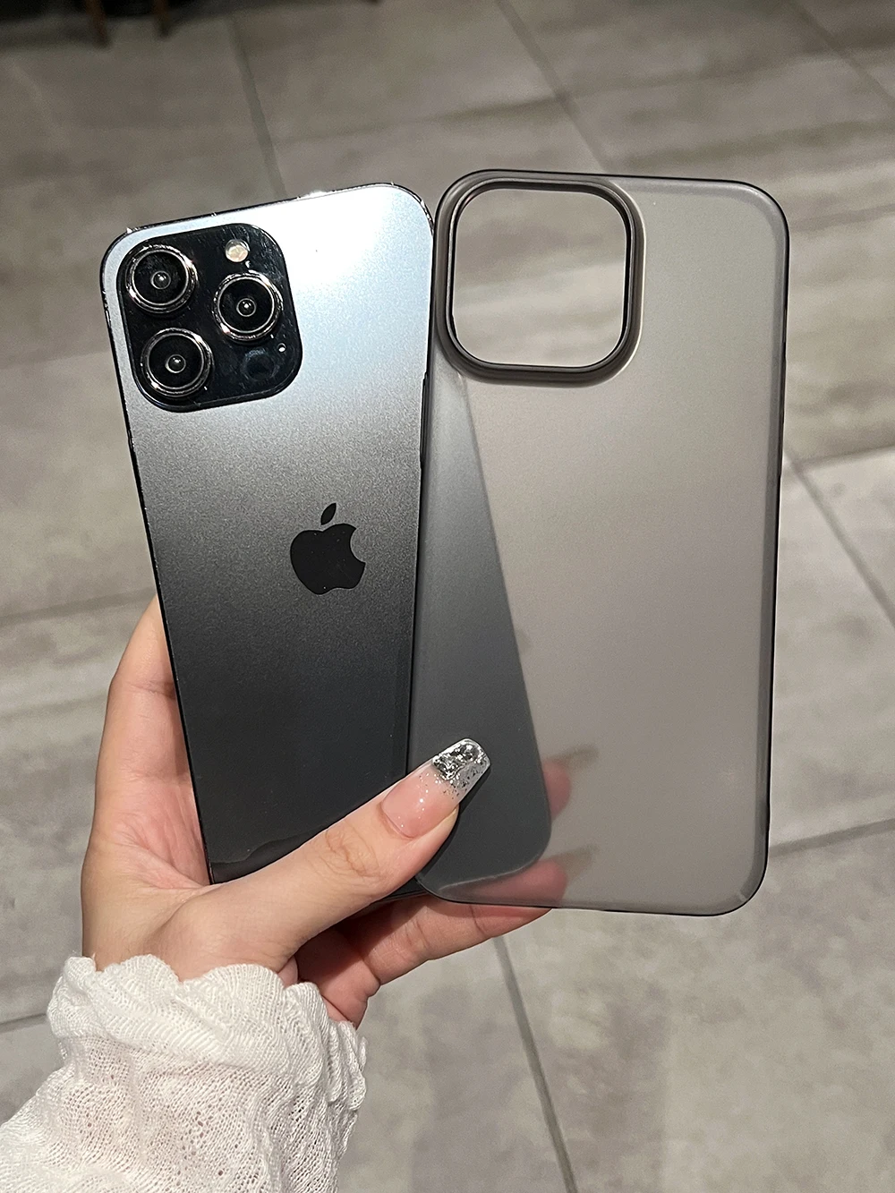 جراب هاتف شفاف غير لامع رفيع للغاية ، بلاستيك صلب ، غطاء جلد حريري شفاف ، Apple iPhone 16 ، 15 ، 14 Plus ، 13 ، 12 ، 11 Pro Max