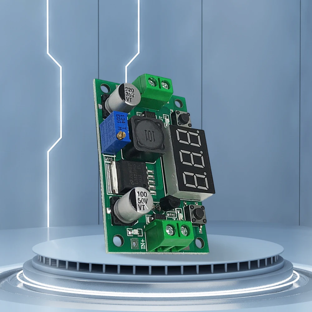 LM2596 DC-DC 벅 조정 가능 레귤레이터 모듈 4.5-40V  1.25-37V DC-DC 스텝다운 전원 공급 장치 모듈(LED 전압계 포함)