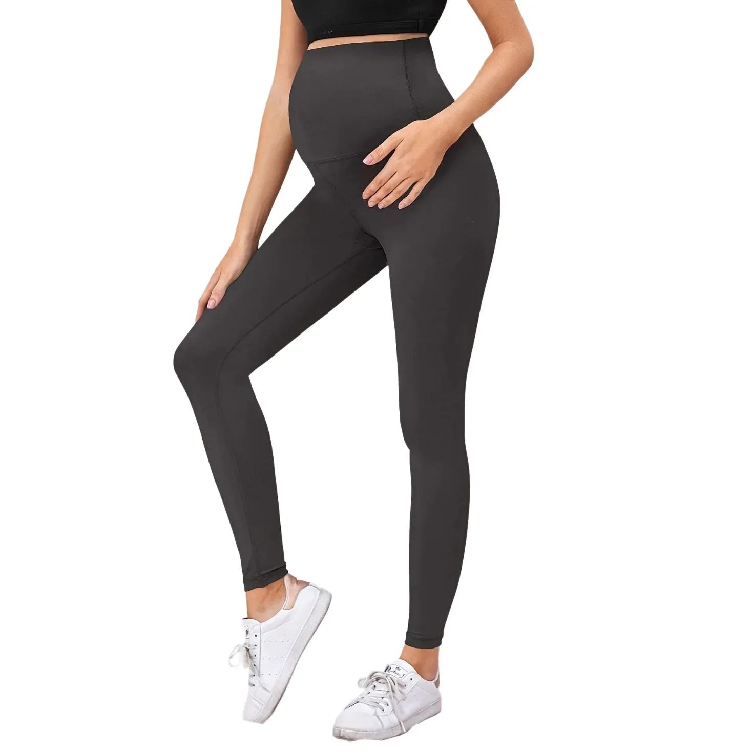 Solid Color Maternity Pants For Pregnant Women High Waist Belly Legging Stretchy Pregnancy Gym Trousers Maternal Tights Clothing
