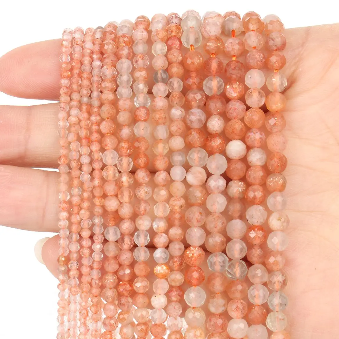  Faceted Natural Stone Beads Rose Quartz Amethyst