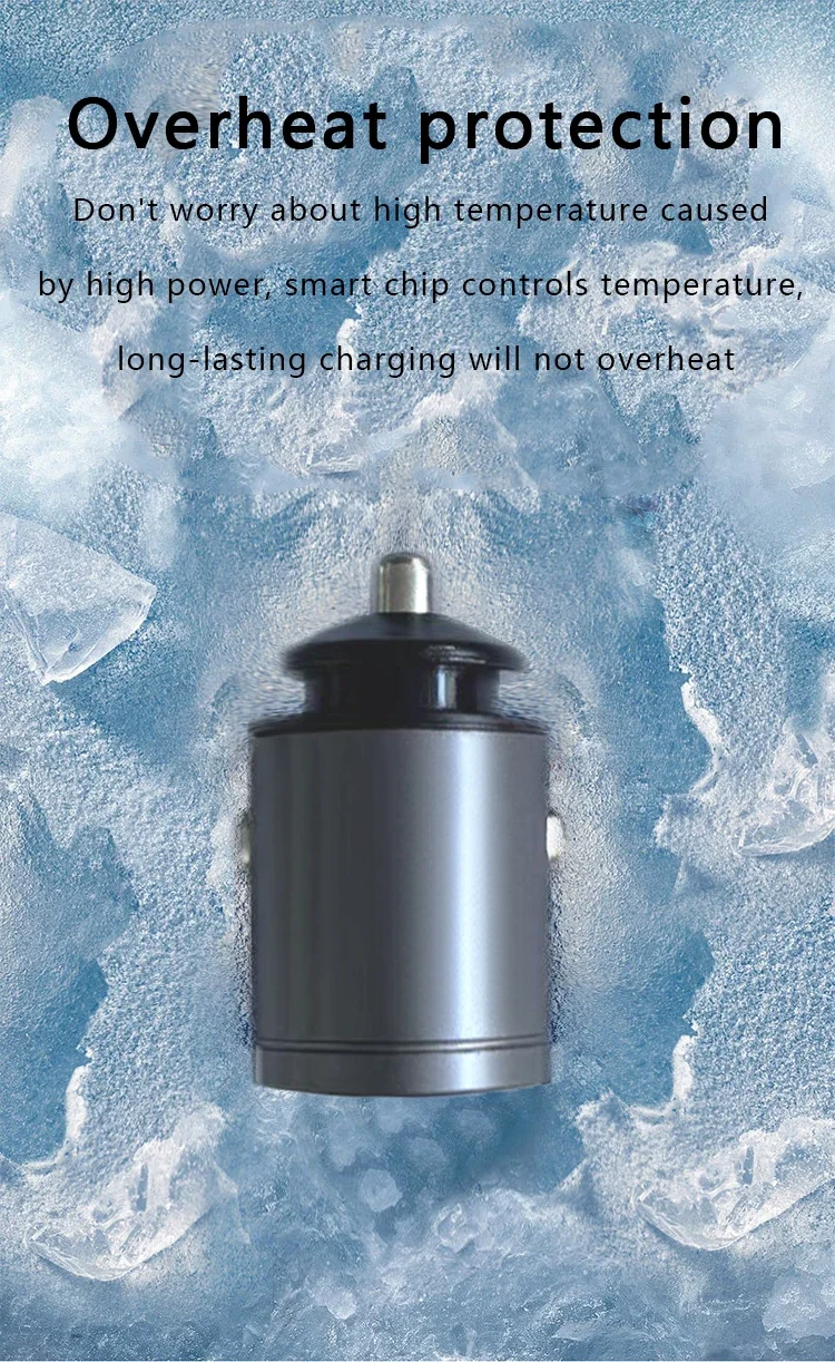 LOYEUANR Mini-Auto-USB-Ladegerät, Höhe 31 mm, Leistung 200 W, versteckte Installation, nicht hervorstehend, USB + PD, für iPhone, Huawei, Mobiltelefon – Detail 10