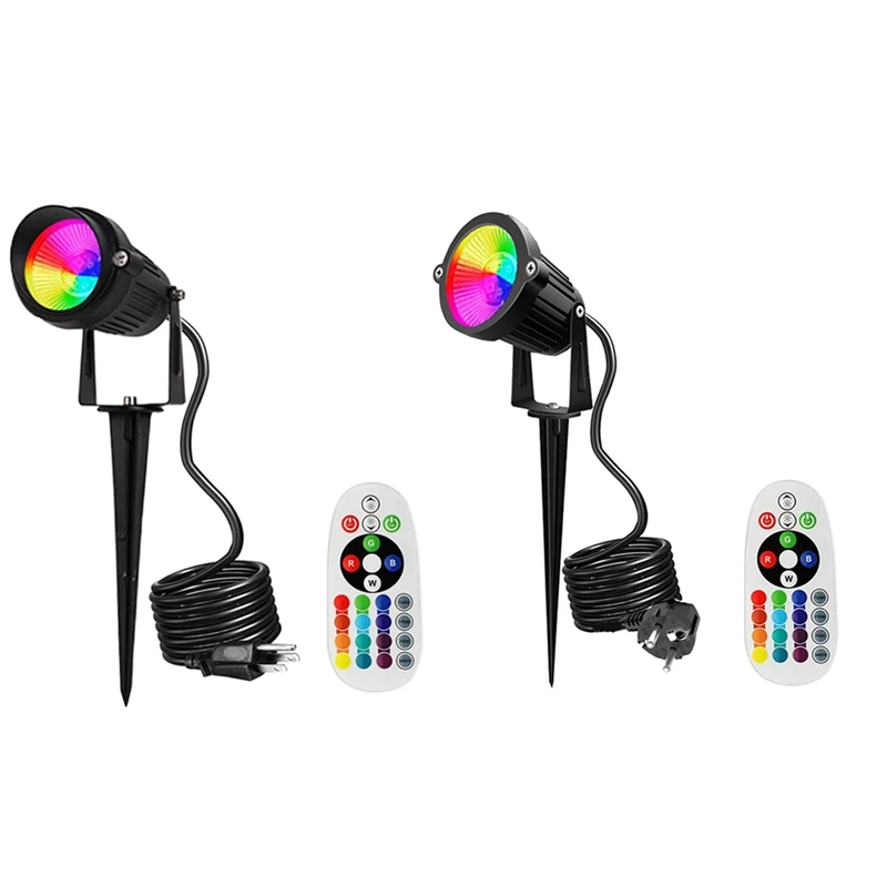 

Новый стиль RGB COB, садовая газонная лампа 12 В, внешняя фотолампа с шипами, тропический пейзаж, водонепроницаемые точечные лампы