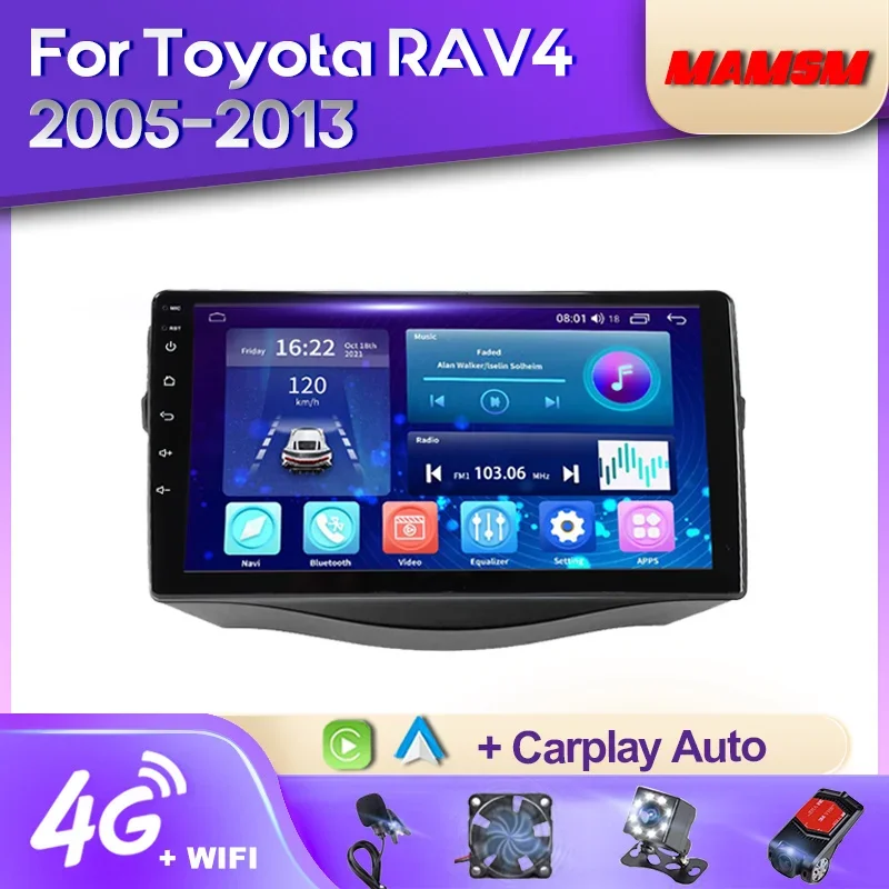 

MAMSM 2K Android 12 Car Radio For Toyota RAV4 Rav 4 2005-2013 Multimedia Video Player Navigation Stereo GPS 4G Carplay Autoradio