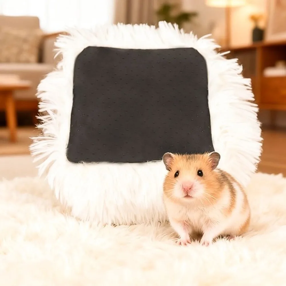 Cute Warm Hamster Plush Nest Comfortable Soft Rabbit Sleeping Nest Non-slip Windproof Mouse Bed House Pet Accessories