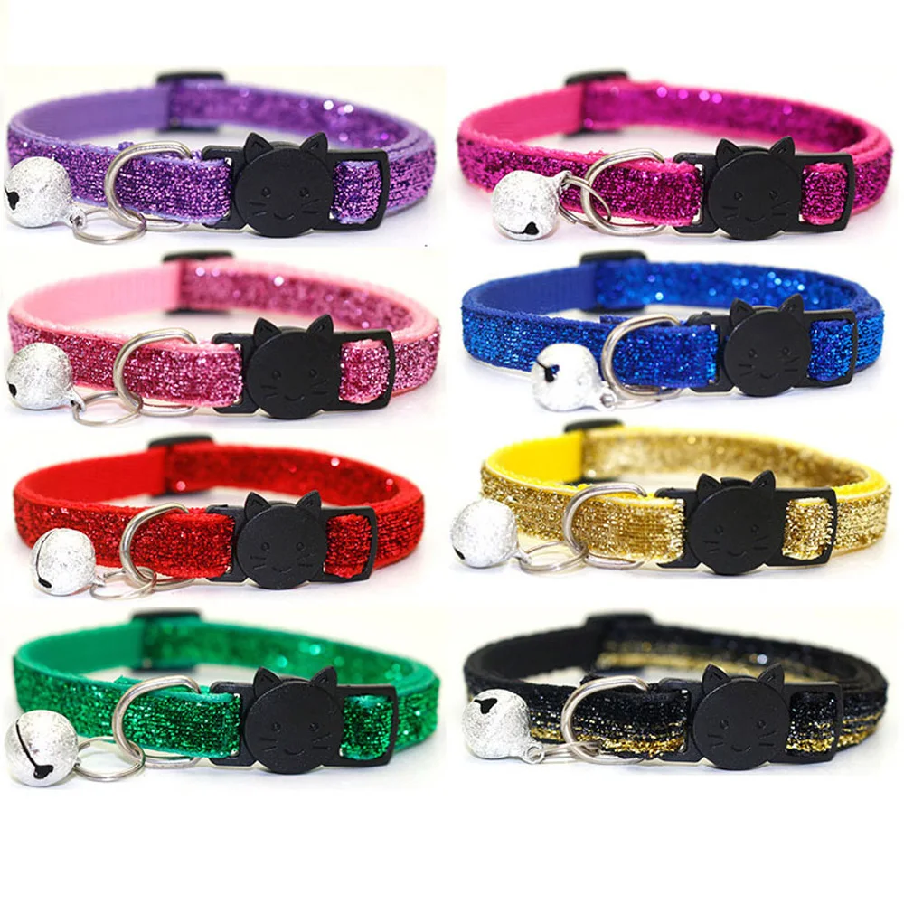 

Pet Cat Collar with Bell Adjustable Kitten Bow Knot Bell Collar Soft Durable Pet Outdoor Supplies