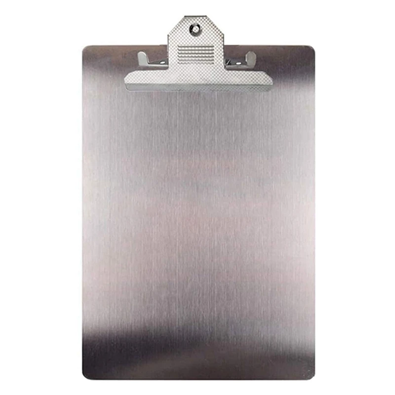 

4X File Folder Metal Clipboard A4 Stainless Steel Clip Board Organizer Binder Board Menu Splint For Office School Teach