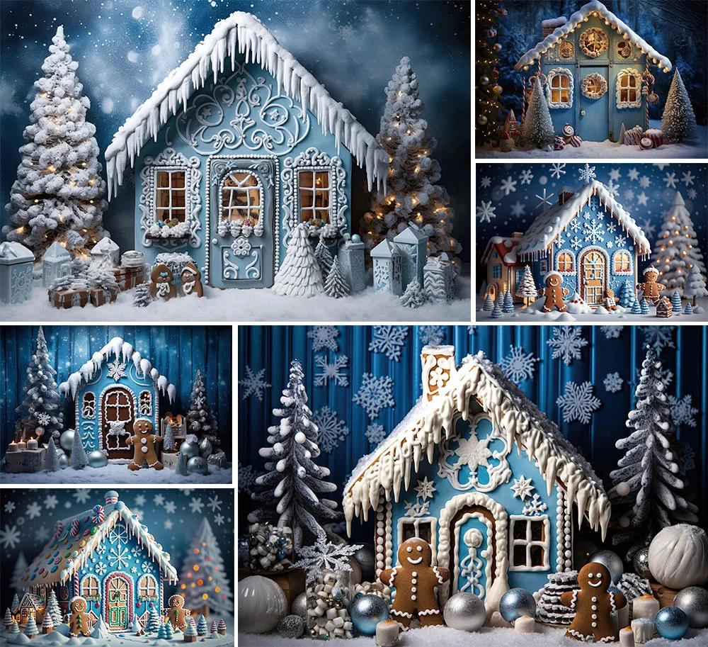 Gingerbread House, neve Natal, decoração do retrato