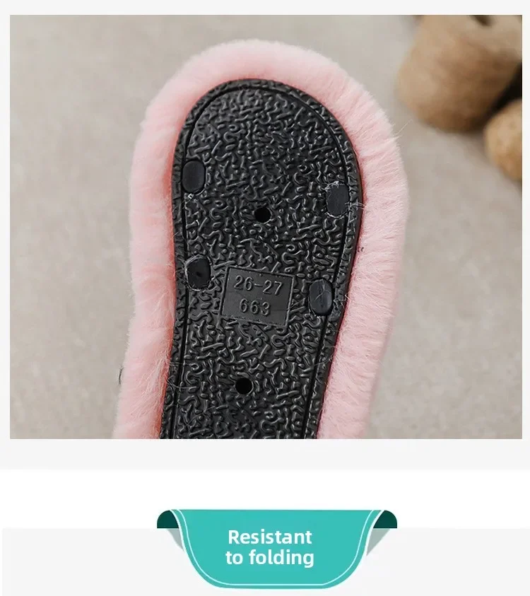 Children's Cotton Slippers - Kids Winter Slippers | Non Slip Flat Shoes For Boys & Girls