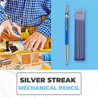 A34M-Mechanical Pencils Metal Marker With Builtin Sharpener For Pipe Fitter Welder Steel Construction Fabrication Woodworking 4