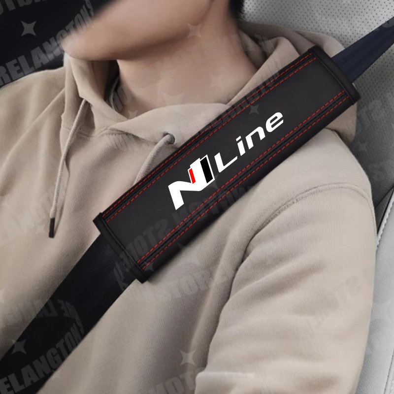 Imbottiture Cinture Di Sicurezza GÉNERIC - 2 Pezzi, Per Hyundai, In Microfibra, 24x6.5 Cm - Foto 2