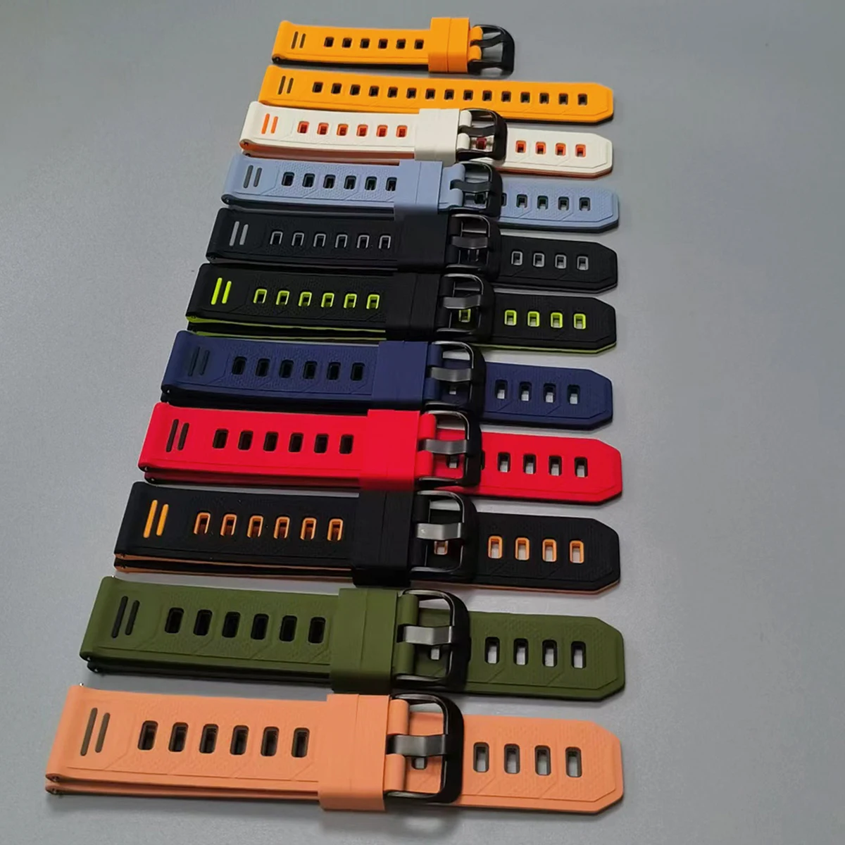 Enhanced Silicone Sport Strap - Premium Watch Band Bracelet 22mm Accessories
