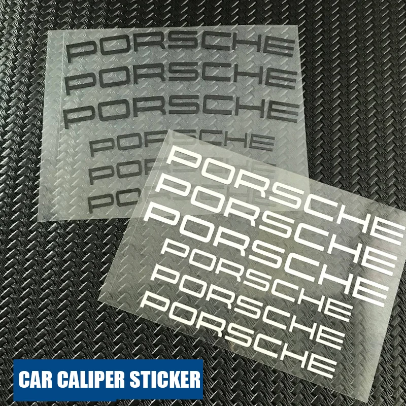 11 Stück Set PORSCHE Hitzebeständige Bremssattel Aufkleber Sticker