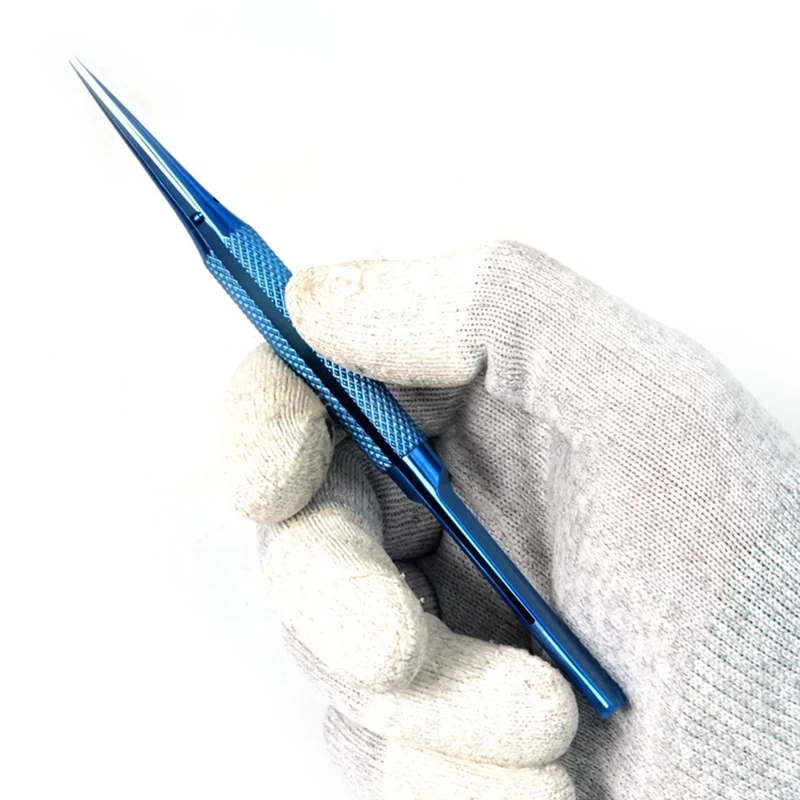 Precision Tweezers Tweezers Professional Maintenance Tool 0.1mm Edge Precision Fingerprint Tweezers Titanium Alloy Board Flying