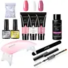 Poly Nail Gel Set With 6W LED Lamp Nail Extension Gel Kit Soak Off UV Gel Acrylic for Beginne Manicure Tools Kit 1
