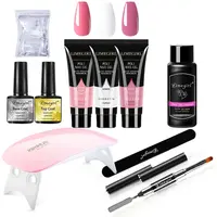 Poly Nail Gel Set With 6W LED Lamp Nail Extension Gel Kit Soak Off UV Gel Acrylic for Beginne Manicure Tools Kit 1