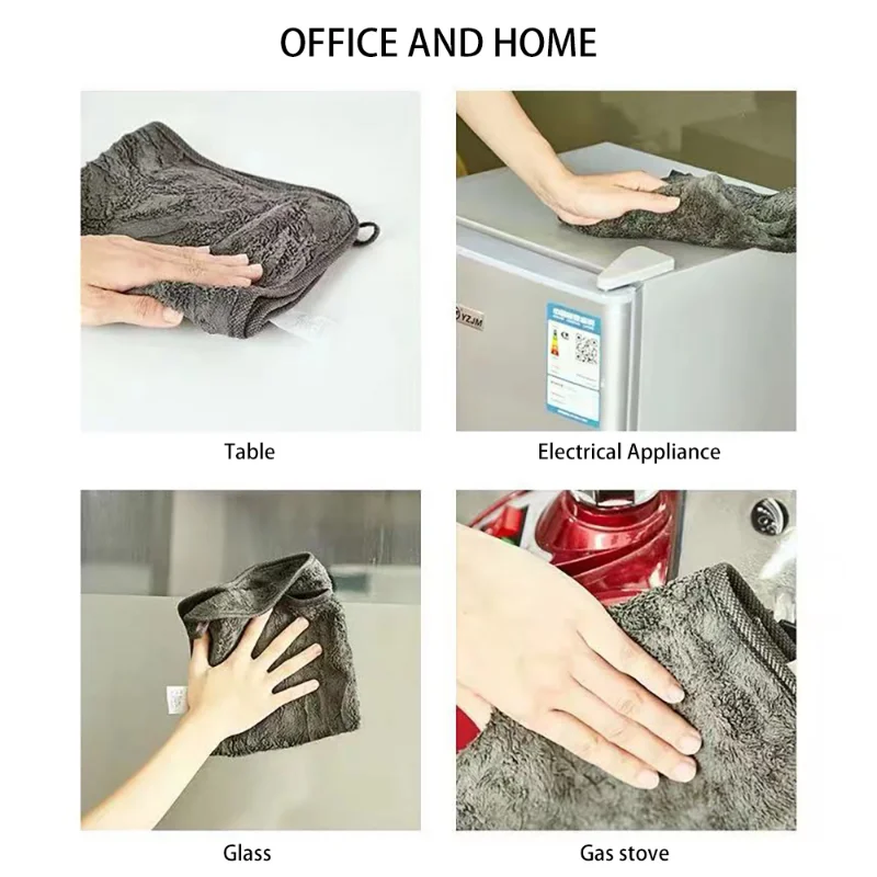1PC Microfiber Car Wash Towel Soft Drying Cloth Car Body Towels Double Layer Plush Thicken Water Absorption Rag microfiber towel microfiber cleaning cloths microfiber washing towel car washing towel microfiber car towel microfiber towels cleaning cloth fiber towel car drying towel
