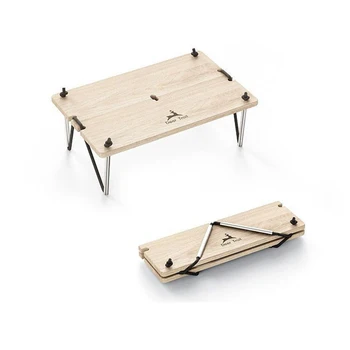 Tavolo pieghevole portatile leggero in legno per uso esterno Tavolino da tè e caffè Mini tavolo da campeggio Installazione semplice
