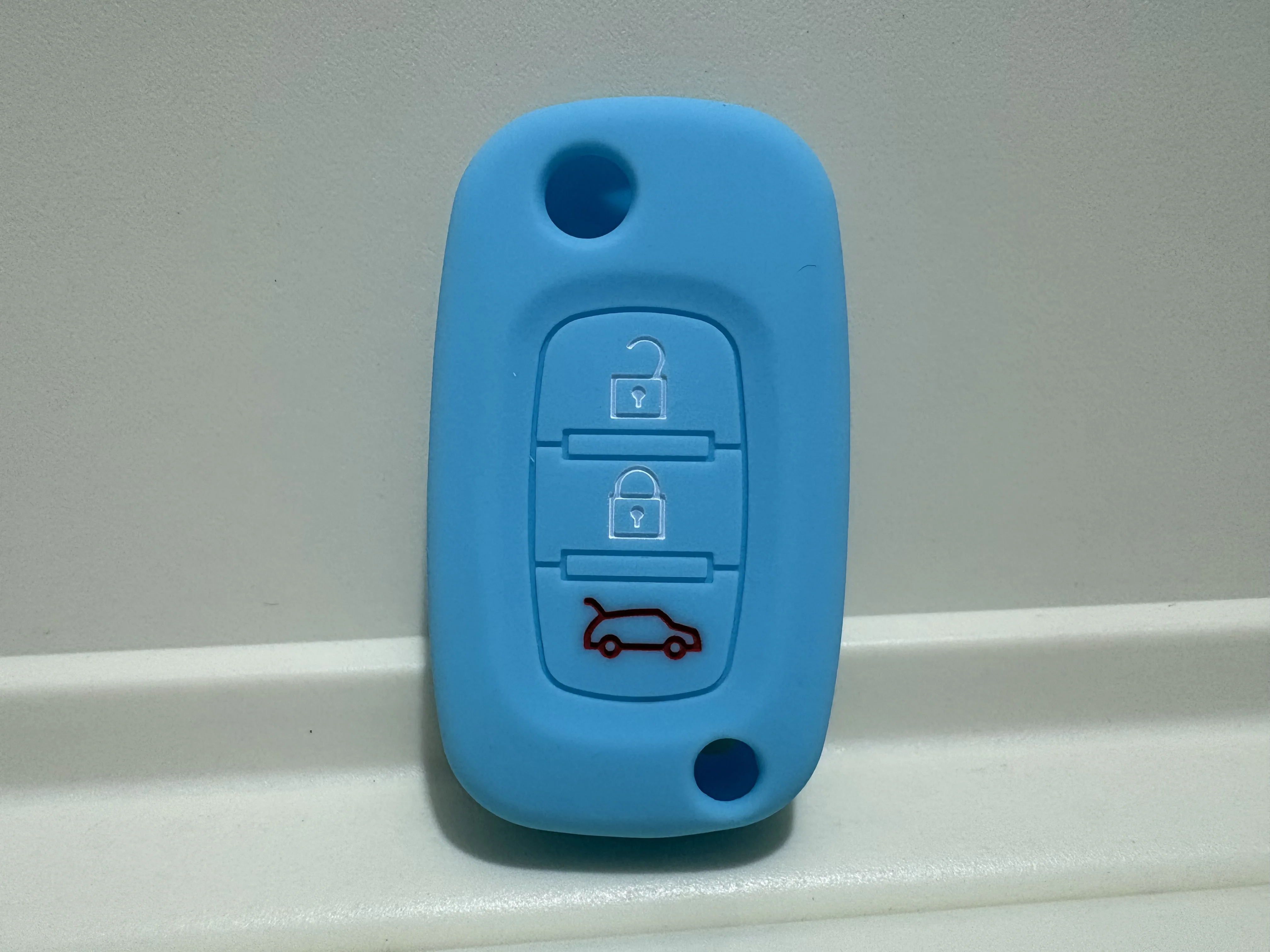 Silicone Rubber 3-Button Car Key Case Cover