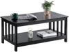 ChooChoo Mission Coffee Table, Black Wood Living Room Table with Shelf, 40 Black 4