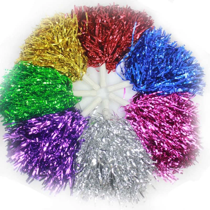 1pc Cheerleader Pom Poms Sports Match and Dance Performance Cheerleading Pompoms Hand Flower for Balls Sports Cheering Supplies