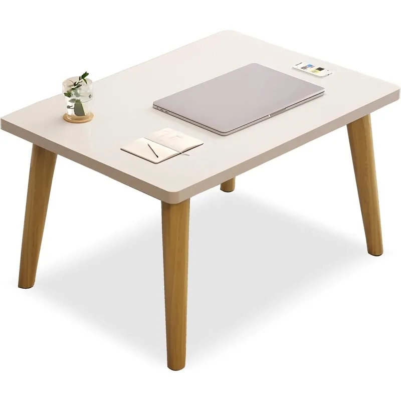 Small Coffee Table Low Table Solid Wood Sturdy Floor Table Desk for Sitting on The Floor, Storage and Living 6