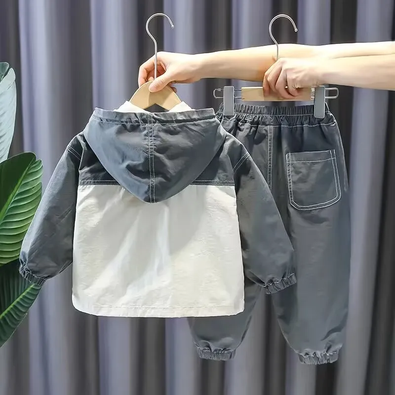 Juego De Chaqueta Y Pantalón Con Capucha Para Niños - Algodón, Talla 3T