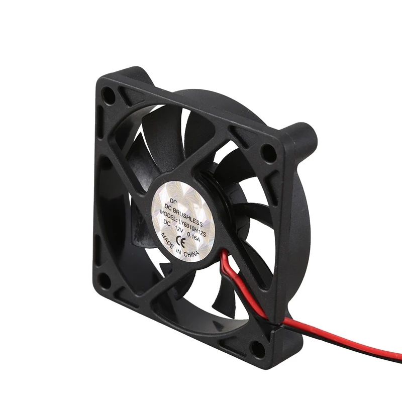 

2X Desktop PC Case DC 12V 0.16A 60Mm 2 Pin Cooler Cooling Fan