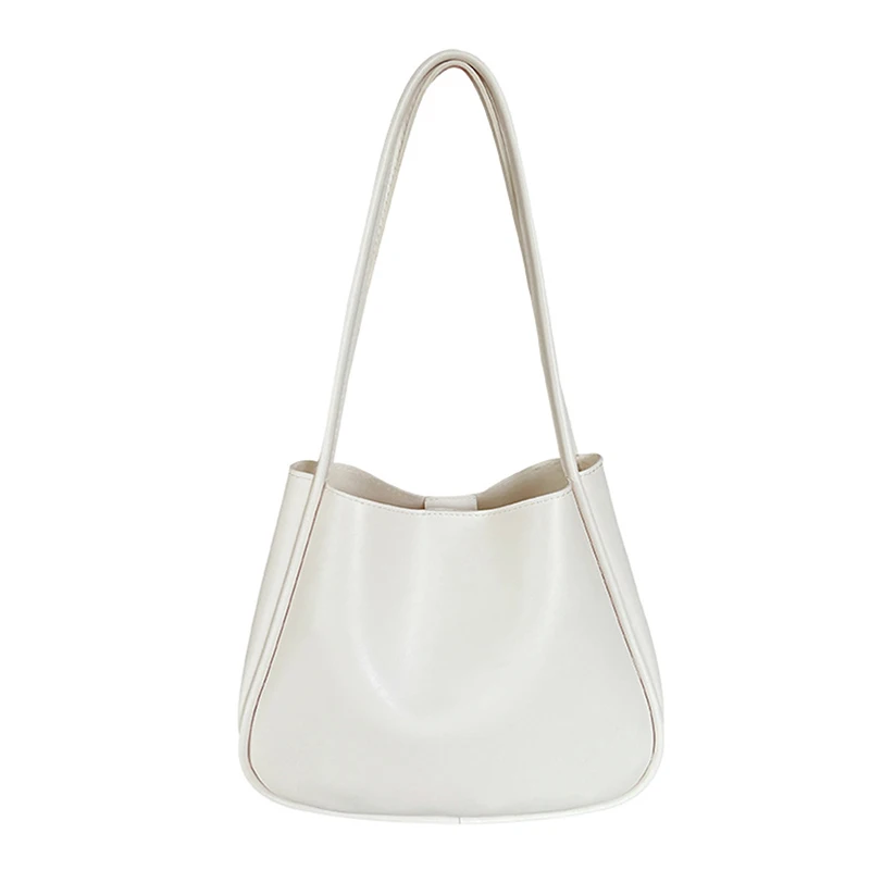 

Simple Trendy Tote Bags for Women Korean Fashion PU Leather Buckle Designer Handbags and Purses Casual Ins Style Shoulder Bags