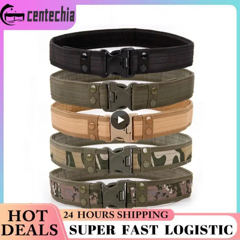 

Quick Release Military Tactical Belt Army Style Combat Belts Fashion Men Camouflage Canvas Waistband Outdoor Hunting Waist Strap