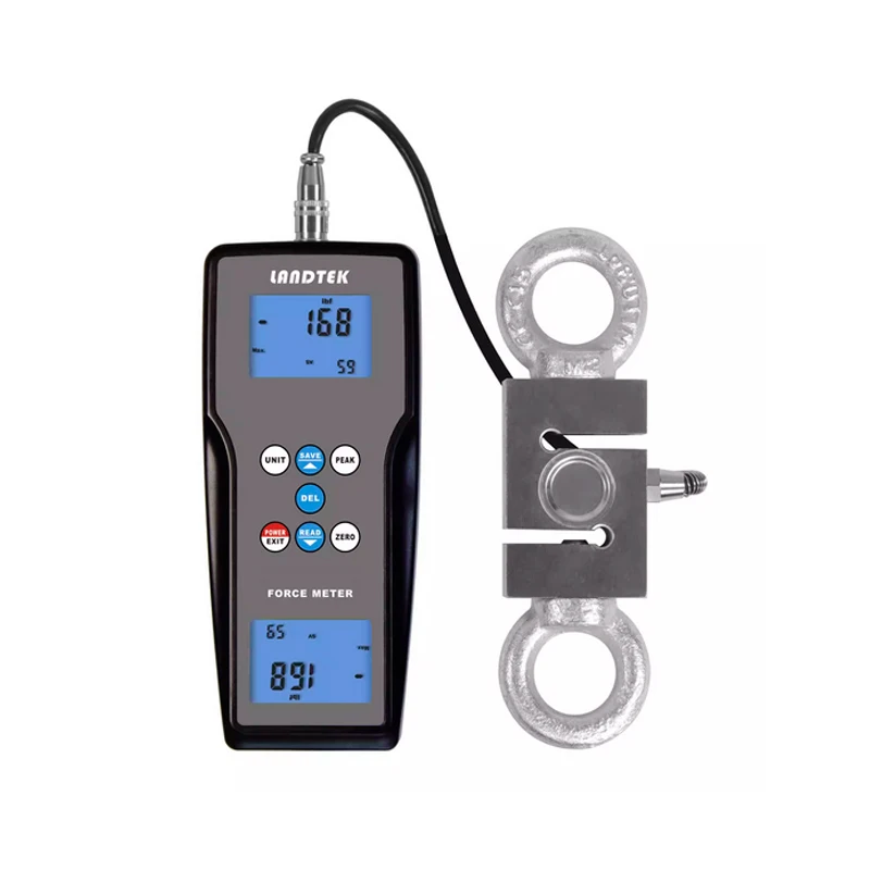 Landtek FM-207 푸시 풀 포스 게이지 테스터 미터 4 측정 장치(동력계 포함) 디지털 힘 측정 장비