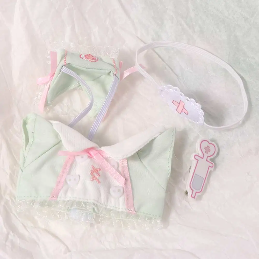 Figures Props Dress Up 10CM Doll Clothes Pretend Play Cotton Doll Dolls Clothing Set Cosplay Kawaii Doll Nurse Uniform Girl Toys