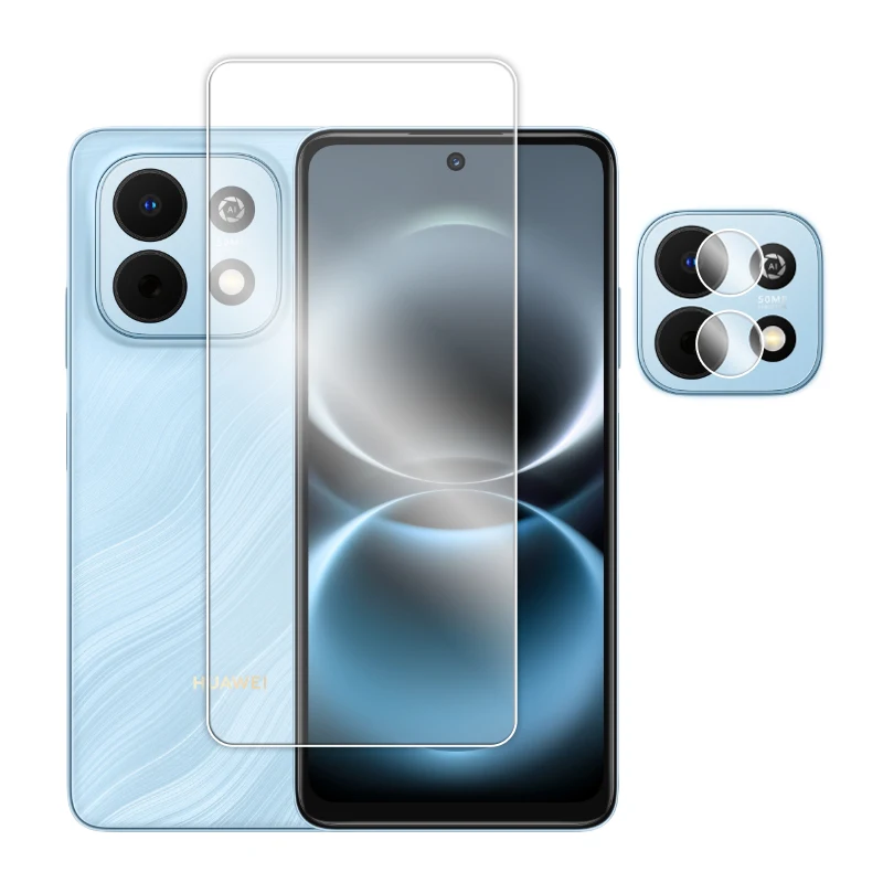 Clear Full Glue Tempered Glass Screen Protector with Lens Film