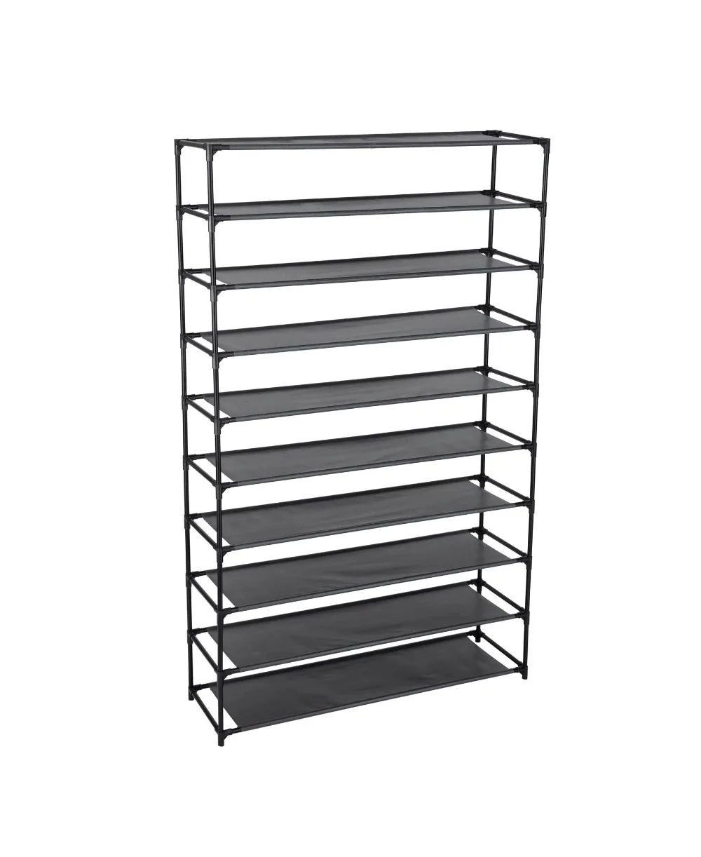 

10-Tier 50 Pair Shoe Rack, Grey