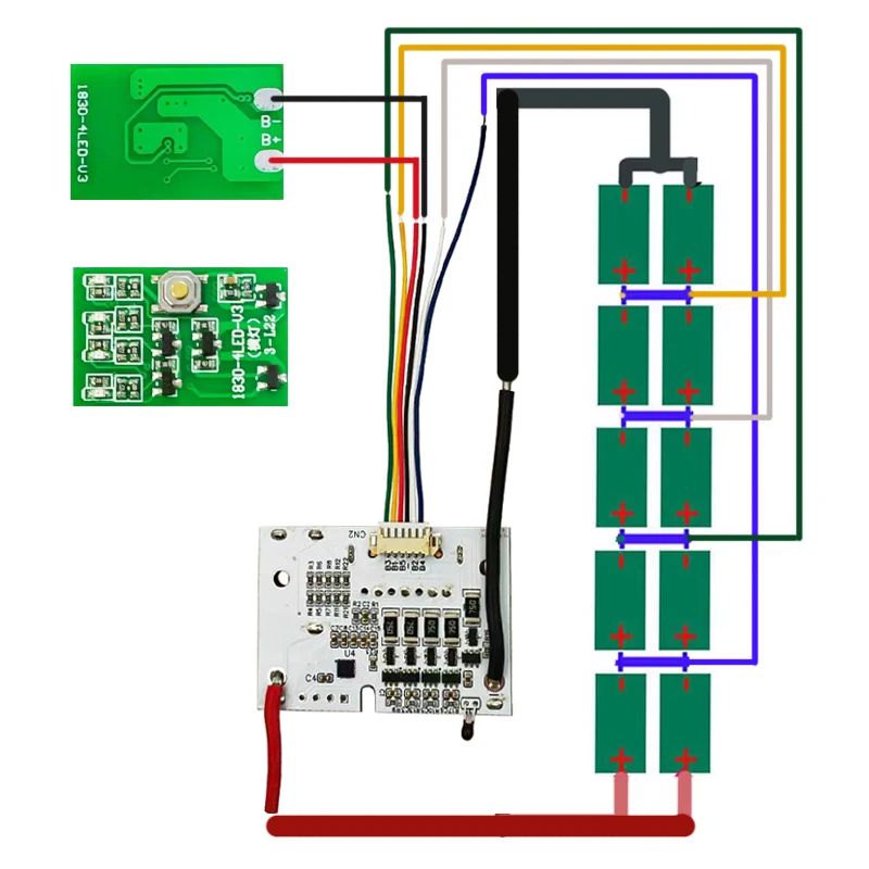 BL1830 5X21700 리튬 이온 배터리 케이스 BMS PCB 충전 보호 회로 기판 쉘 박스 MAKITA 18V 리튬 배터리 하우징용