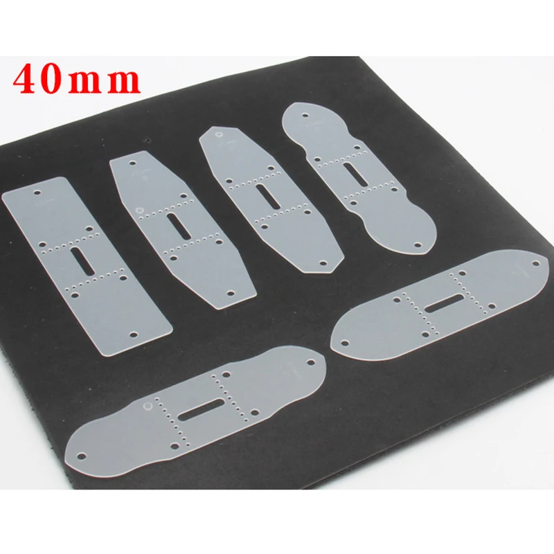 6Pcs/Set Leather Belt Buckle PVC Templates Connection Head Punching Stencil For DIY Leather Craft Belt Tail Mould Tools leather tools leather craft tool kit leather craft tools leather craft tool leather craft template