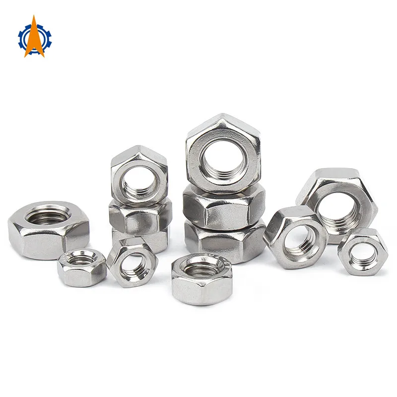 100/1Pcs M2 M2.5 M3 M4 M5 M6 M8 M10 M12 M14 M16 M20 M M27 M30 M33 Esagonale In Acciaio Inox 304 Dado Esagonale Vite Vite Cap Dadi Di Bloccaggio