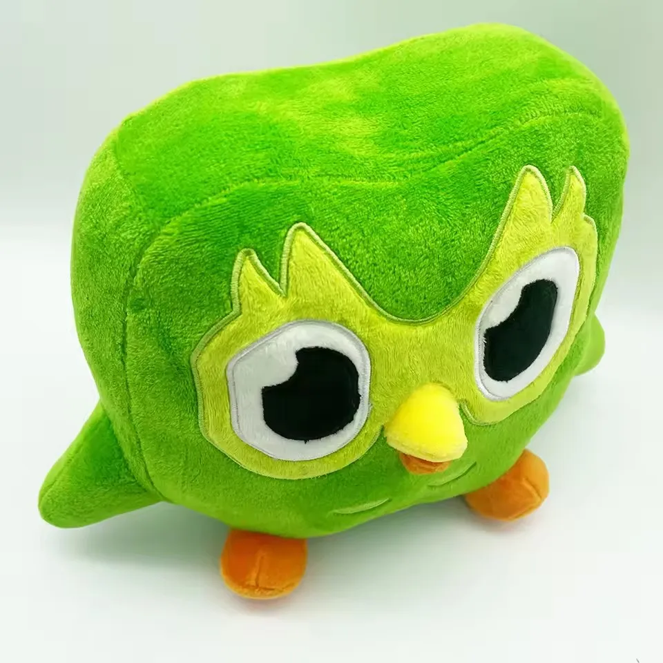 Lovely Green Duo Owl Plushie - Soft Stuffed Cartoon Toy for Children