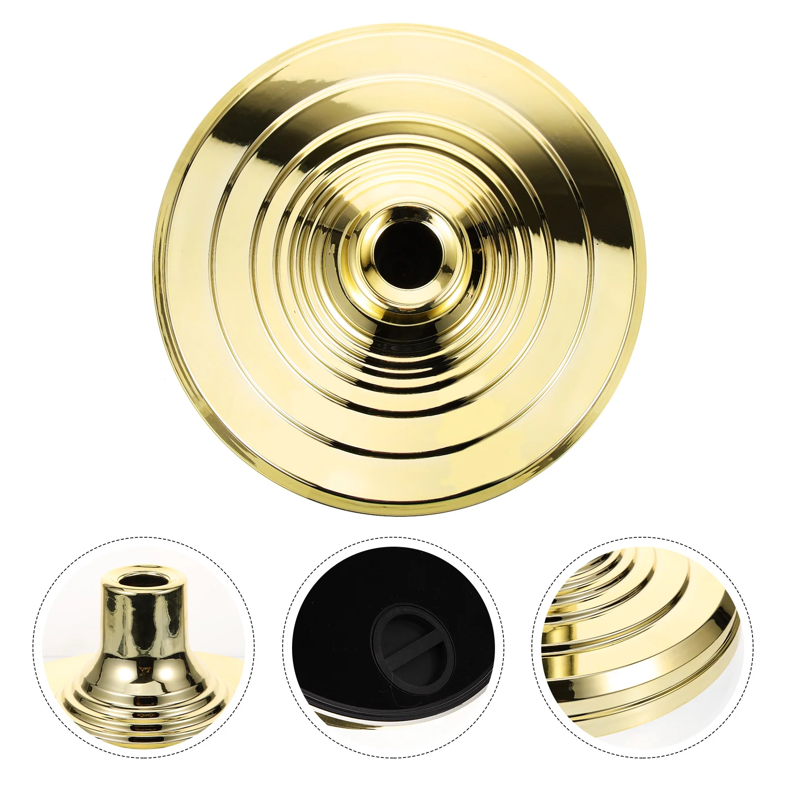 

30cm Plastic Suitable Flagpole Diameter 254 28 33cm Golden Floor-standing Base (gold) Holder for Office Outdoor Indoor Party