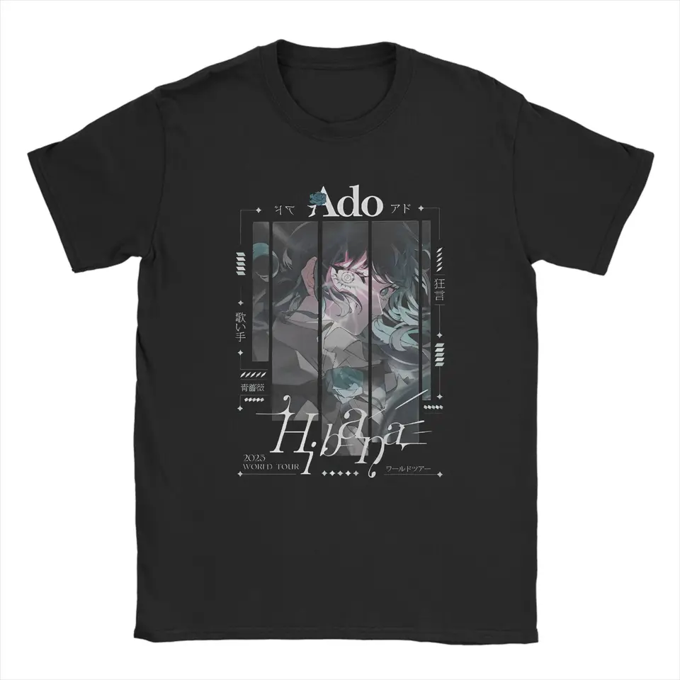 Ado WORLD TOUR 2025 プリントTシャツ32-0609-3 Ado WORLD TOUR 2025 Hibana Tshirts Cotton Short Sleeve