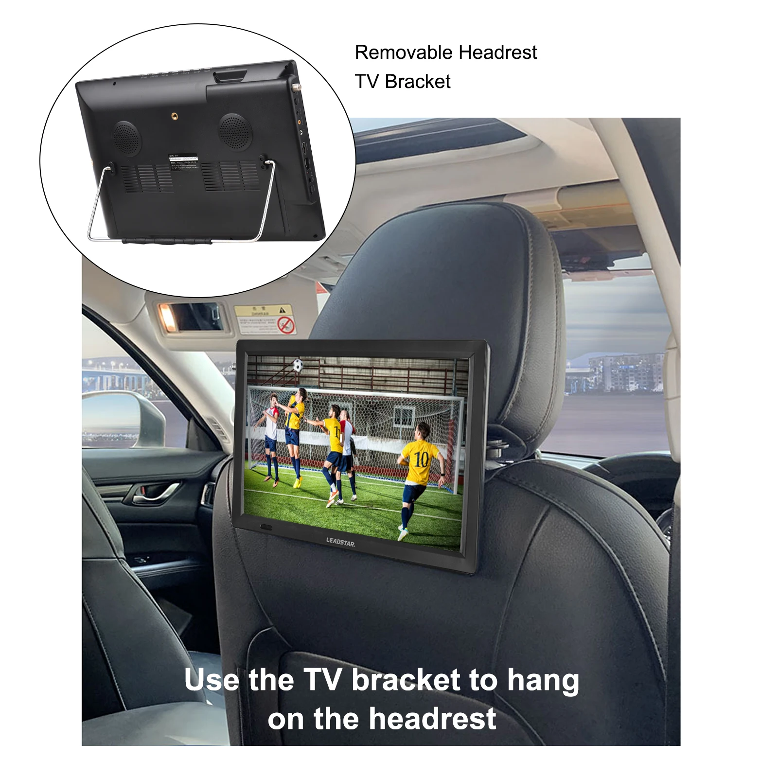LEADSTAR Mini TV Portable 14inch HD Built in DVB-T2 Digital Tuner Full Compatible With DVB T2/H265/Hevc/Dolby AC3 DVBT H264