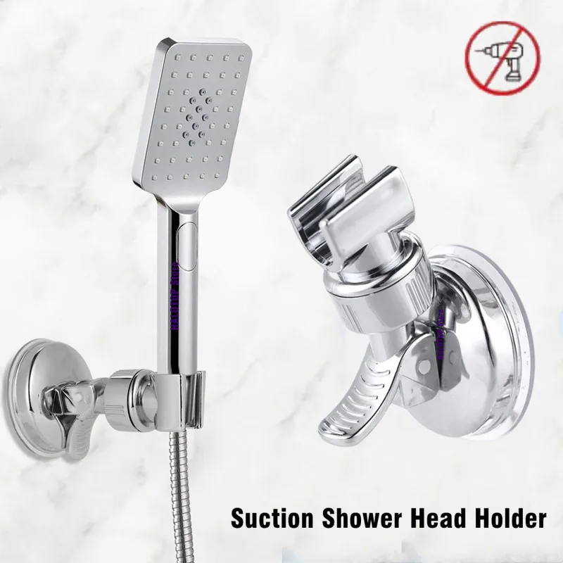 360SwivelVacuumSuctionCupShowerHeadHolderRelocatableHandheld