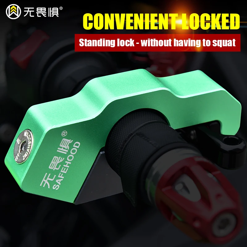 Motorcycle Grip Lock CNC Security Lock Car Handle Lock Brake Lever Disc Lock Motorcycle Lock Scooter Lock Anti-theft Lock