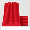 Red Cotton Towels Wedding Gift Face Towel Solid Color Soft Thick Towel 34*74cm for Adults Kids Home Bathroom Toalla Serviette 5