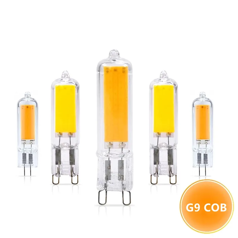 Glass G9 7W 9W 12W 15W No Flicker LED COB Bulb 220V Light Home Chandelier Spotlight Replace 25W 45W Halogen Lamps Bombillas