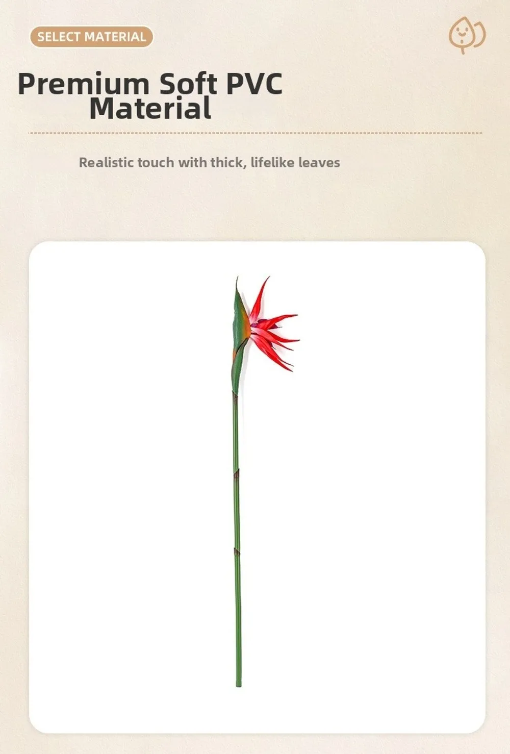 Neue Künstliche Strelitzie mit Langem Stiel, Realistische DIY Kunstpflanzen, Dekorative Künstliche Strelitzia-Blumen für Heimdekoration – Detail 3