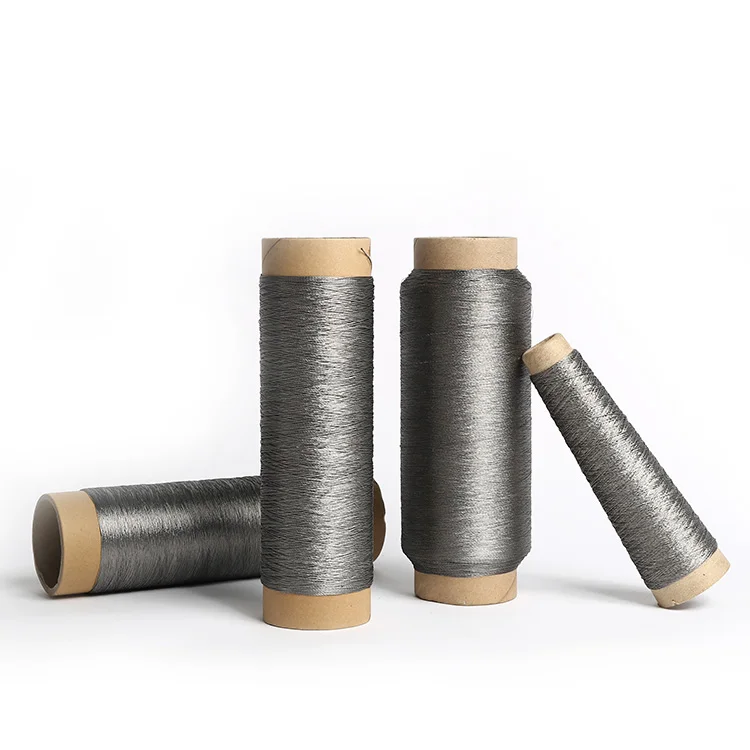 

Wholesale hot sale high quality electrically conductive spun yarn 316l stainless steel fiber sew thread