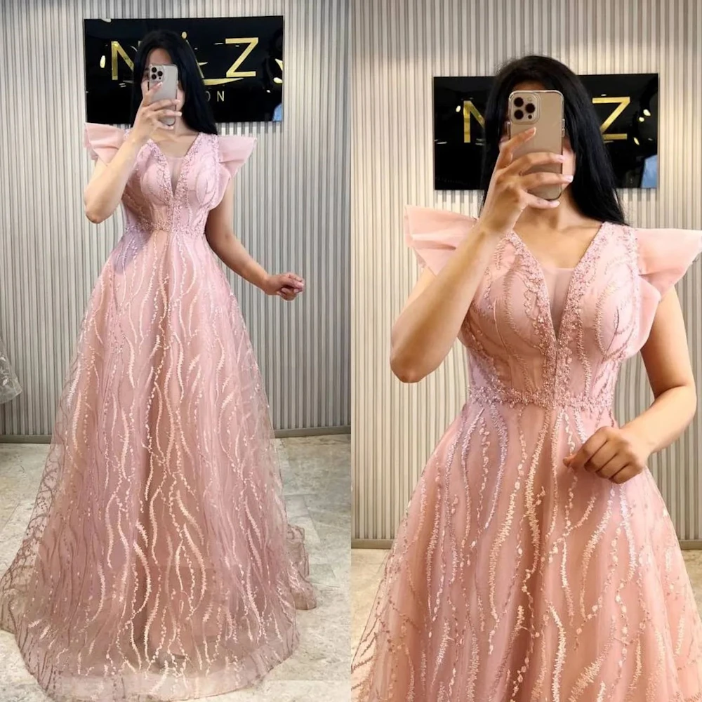 RESELLAAlineSweetheartFloorLengthSleevelessBeadingsZipperUp